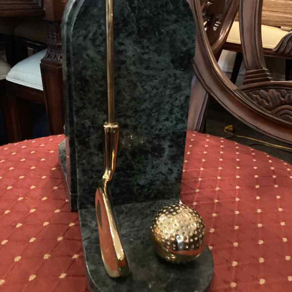 Marble Bookends - Golf
