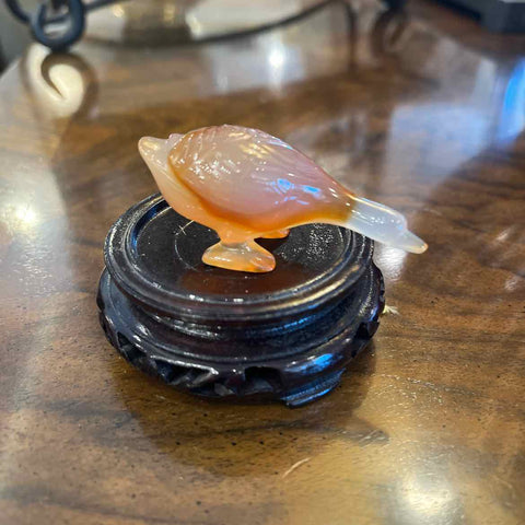 Carnelian Agate Duck w/Stand