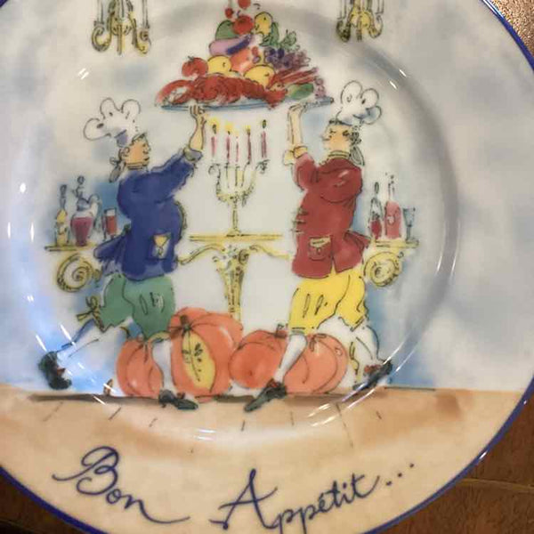 Set Of Eleven French Scenic Plates
