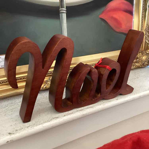 Wood "Noel" Sculpture