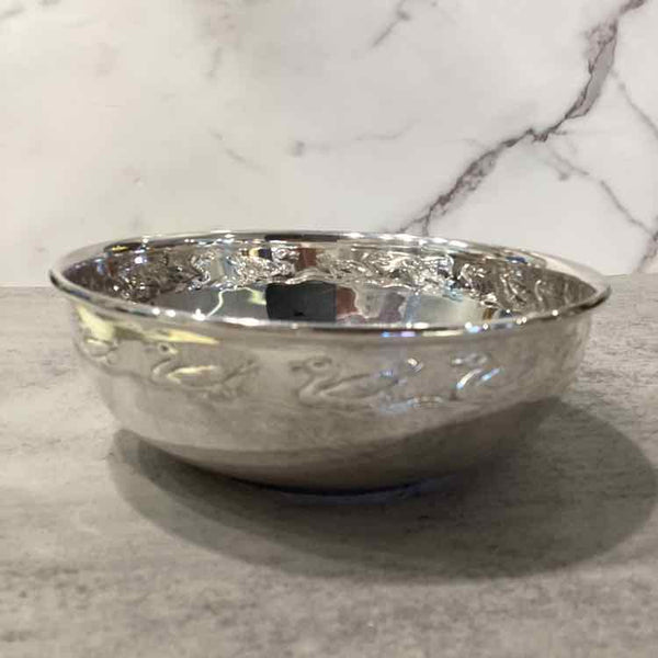 Silverplate Duck Pattern Bowl