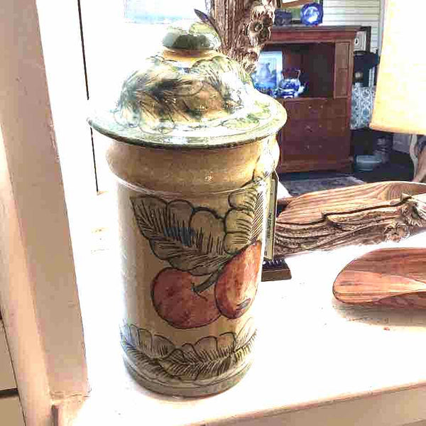 Handpainted Ceramic Jar