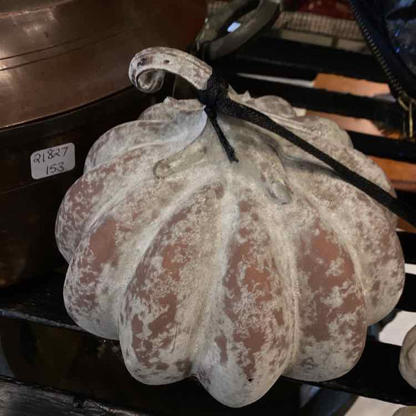 Green And Copper Ceramic Pumpkin