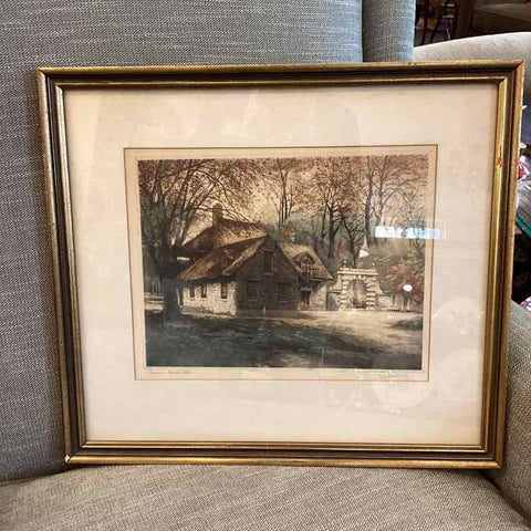 Antique Hand Colored Etching