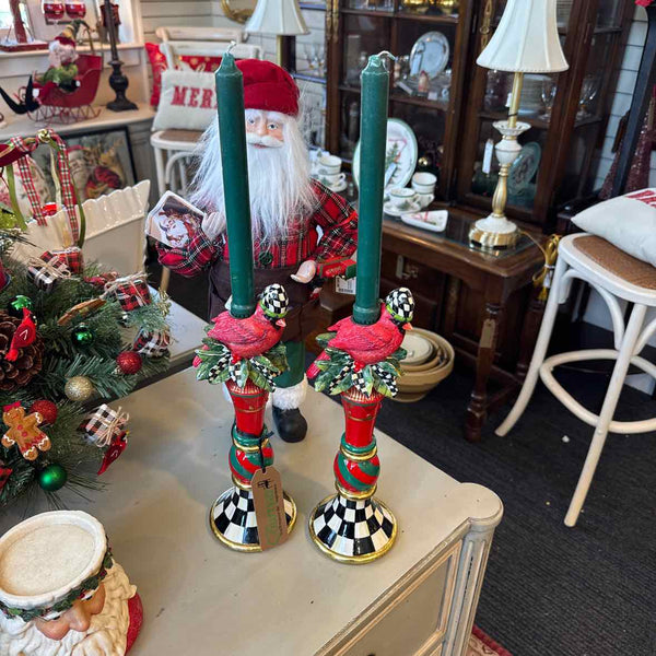 Pair of MacKenzie Childs Candlesticks