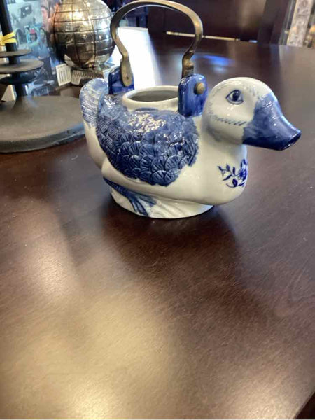 Blue And White Ceramic Pitcher