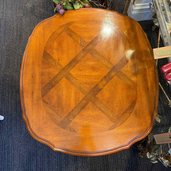 Parquet Oval Side Table