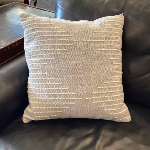 Light Blue with White Stitching Pillow
