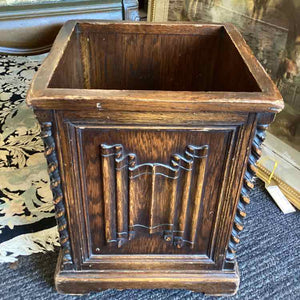 19th C. Solid Oak Basket