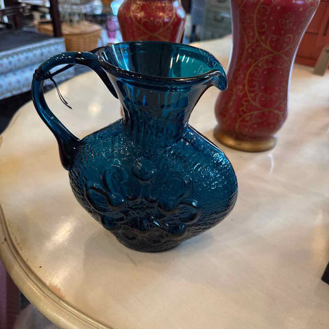 Blue Glass Pitcher