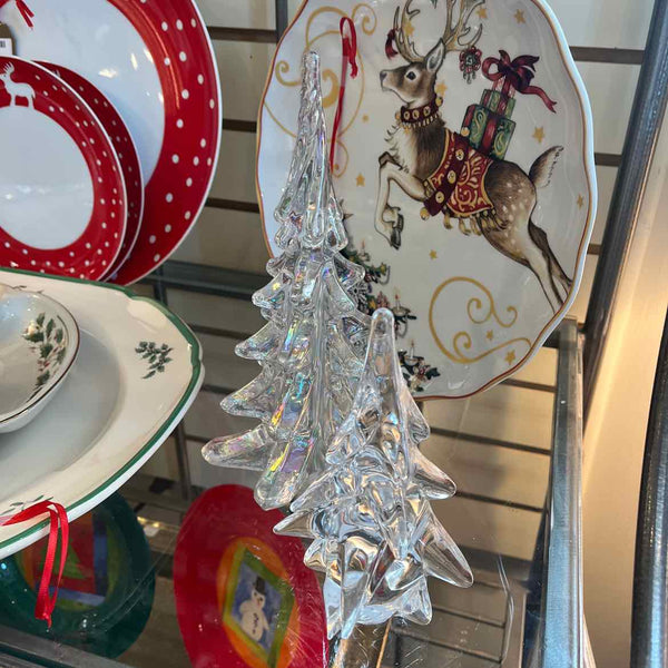 Two Glass Christmas Trees