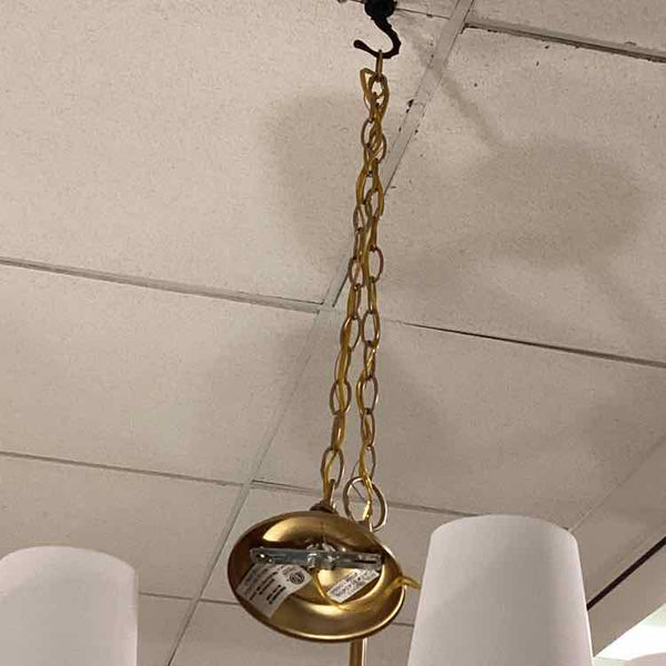Frosted Glass And Brushed Gold Chandelier