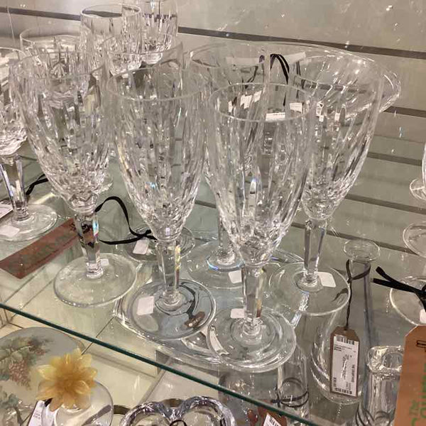 Six Waterford Kildare Champagne Flutes