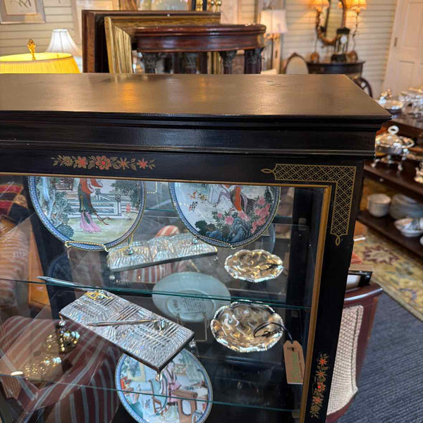 Black Victorian Glass Curo on Legs