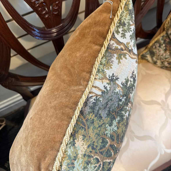 Water Wheel Needlepoint Pillow