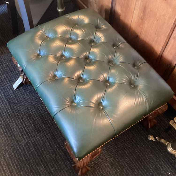 Hancock & Moore Leather Tufted Ottoman