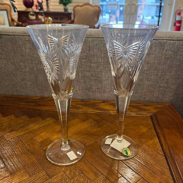 Pair of Waterford Millenium Flutes