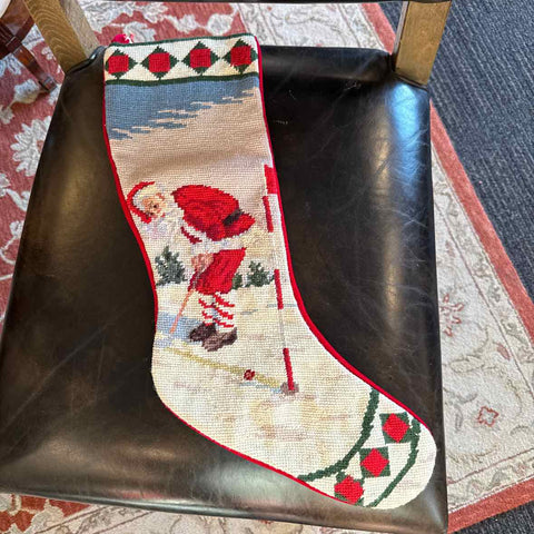 Golfing Santa Stocking