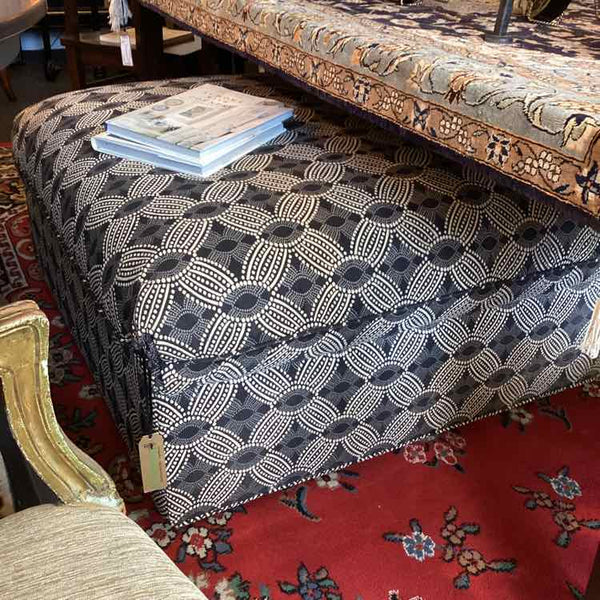 Black And Cream Storage Ottoman