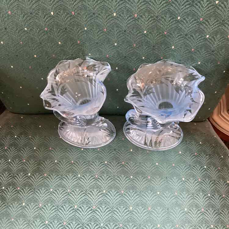 Pr. of Fenton Cornucopia Candlesticks