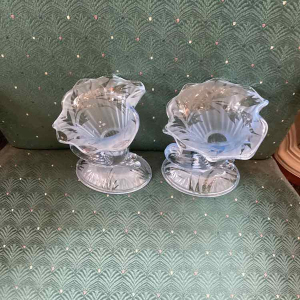 Pr. of Fenton Cornucopia Candlesticks