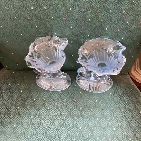 Pr. of Fenton Cornucopia Candlesticks