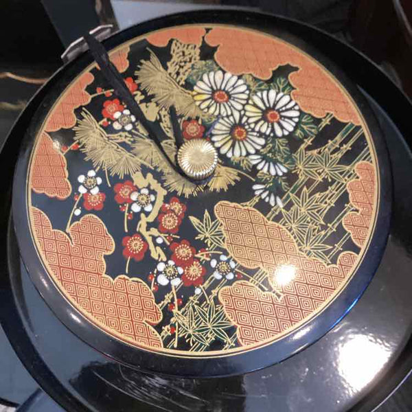 Black Oriental  Box w/Lid