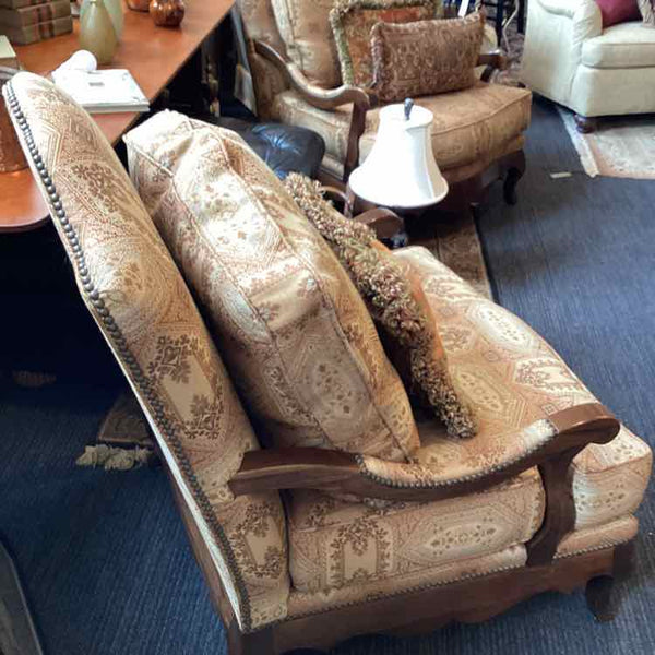 Oversized Upholstered Bergere Chair