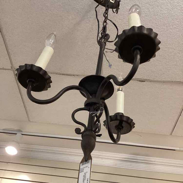 International Inc. Three Arm Iron Chandelier