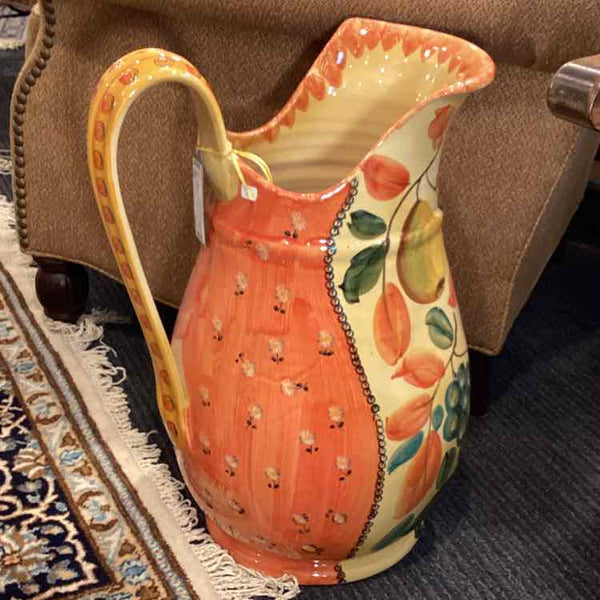 Large Italian Hand Painted Pitcher