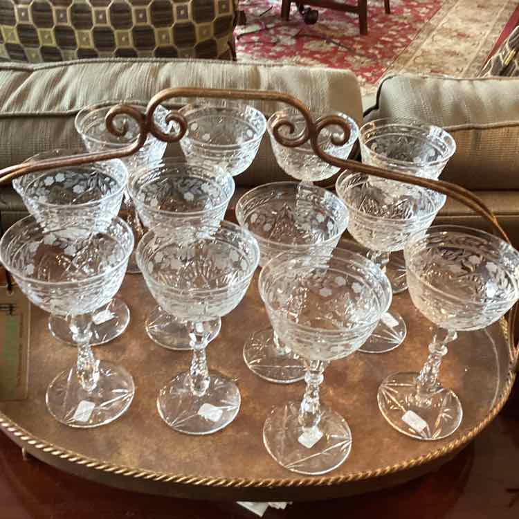 12 Cut Crystal Sherbets