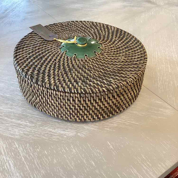 Rattan Basket With Ceramic Top