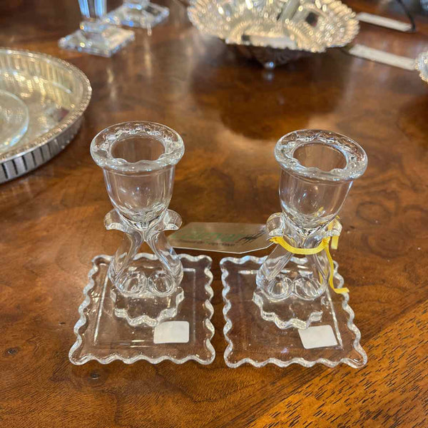 Pressed Glass Candlesticks