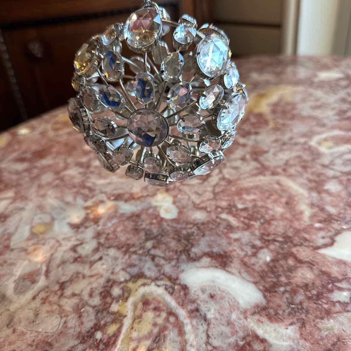 Bejeweled Glass Bowl Ornament