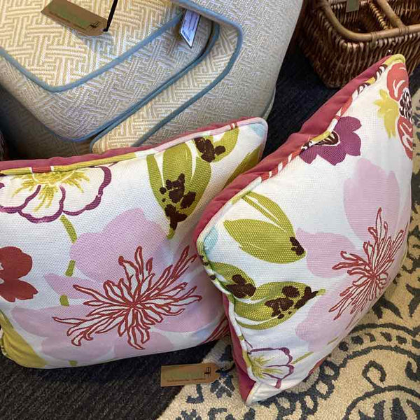Pair Floral Down Pillows