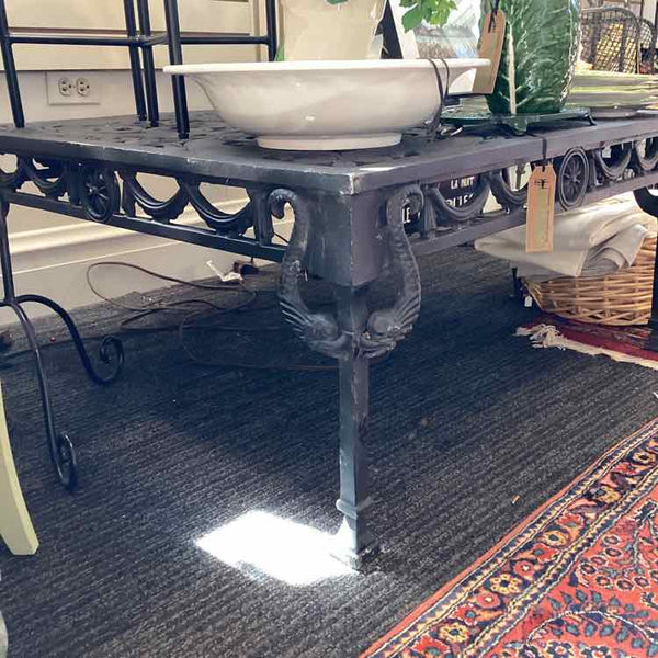 Black Cast Aluminum Coffee Table