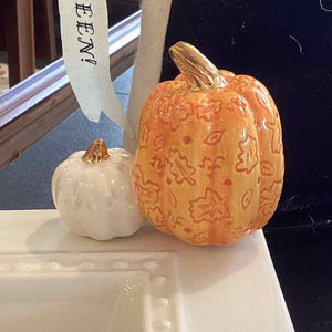 Nora Fleming Rare Double Pumpkin Mini