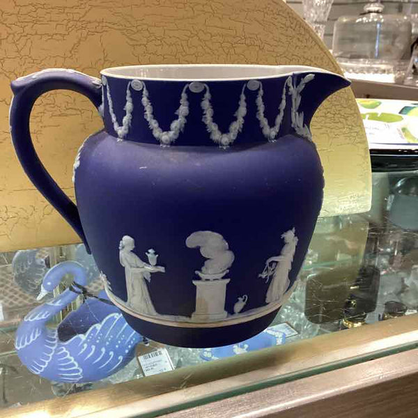 Blue Jasperware Pitcher
