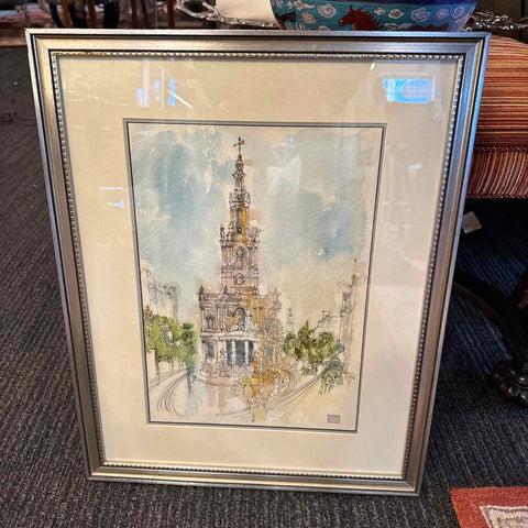 Watercolor of St. Mary-Le-Strand