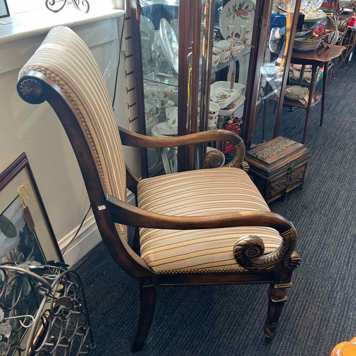 Walter E. Smith Gold Striped Chair