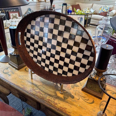 McKenzie-Childs Rattan Tray