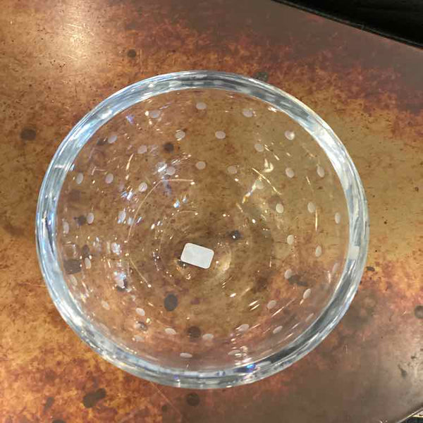 Kate Spade Crystal Bowl with Frosted Polka Dots