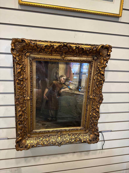 Oil Painting- Little Girl (Charles Bertrand D'Entraygues)