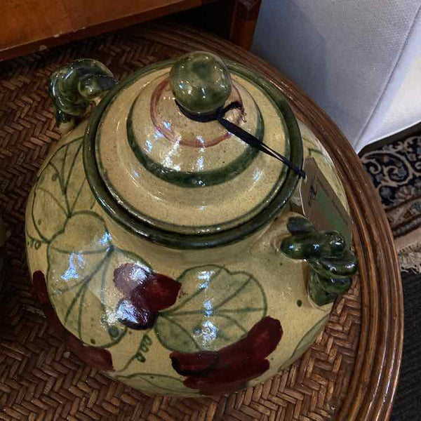 Hand Painted Ceramic Jar