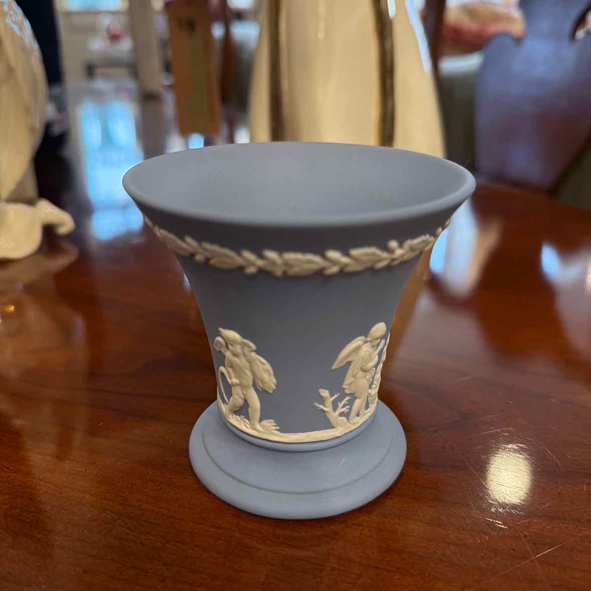 Blue/White Jasperware Vase (Wedgwood)