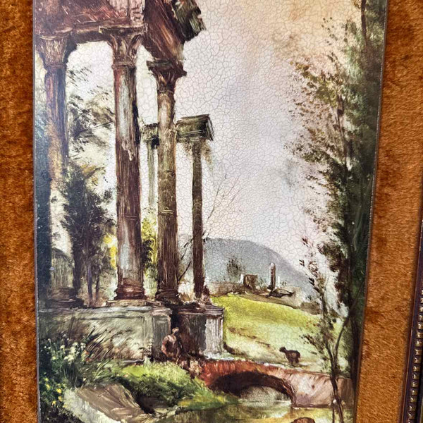 Vertical Ruins Framed Print