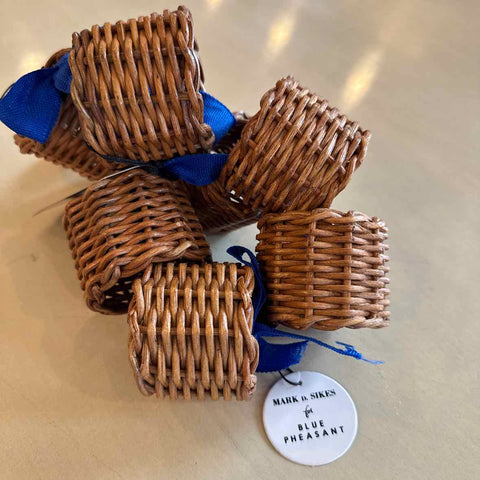 Set of 8 Rattan Napkin Rings