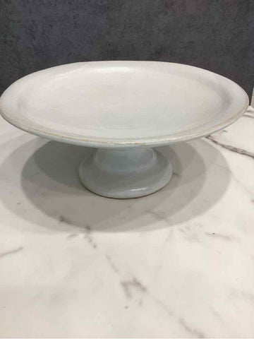 Cream Pottery Compote