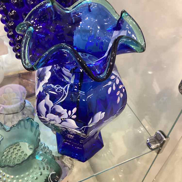 Fenton Hand Painted 75th Ann. Vase - Signed