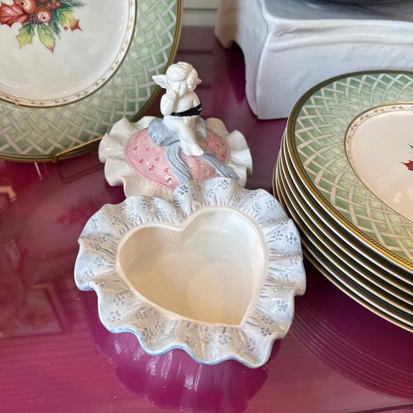 Covered Valentine Candy Dish